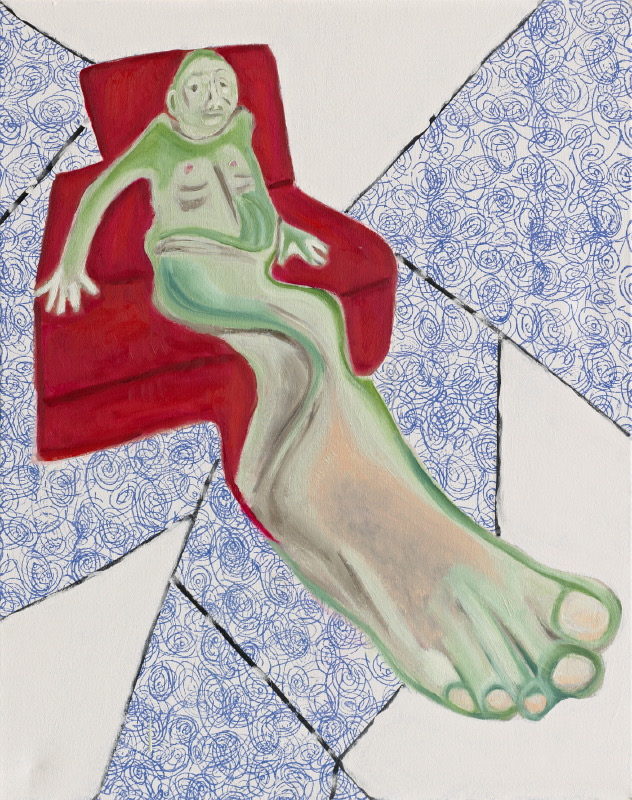 Tableau contemporain - Peinture à l'huile : Le pied malade
