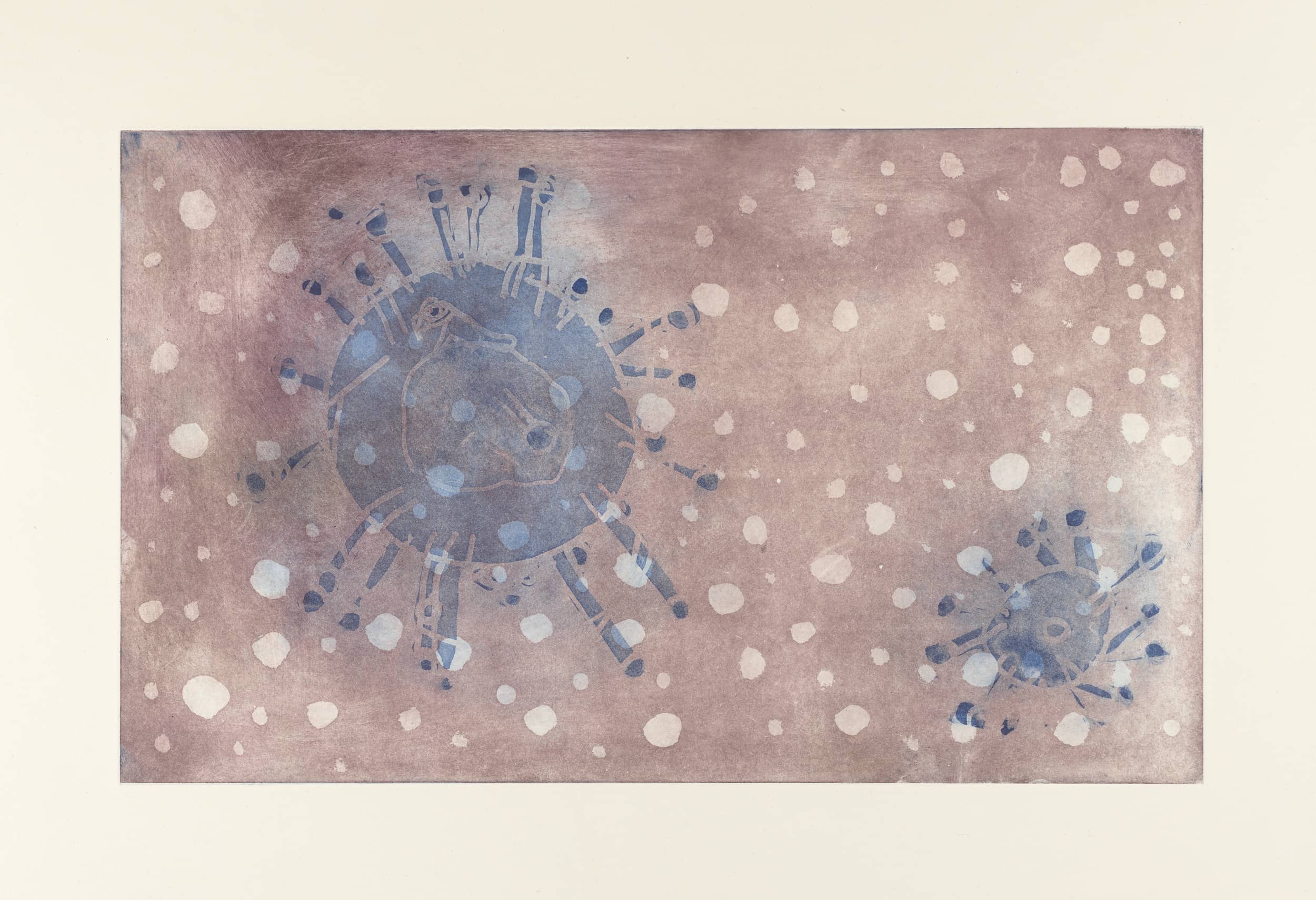 Gravure - Eau forte et aquatinte sur deux plaques superposées - Coronavirus